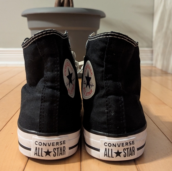 Vintage Converse All Star Chuck taylor High Top Black Sneakers SZ 37 (8 US) - Picture 7 of 14